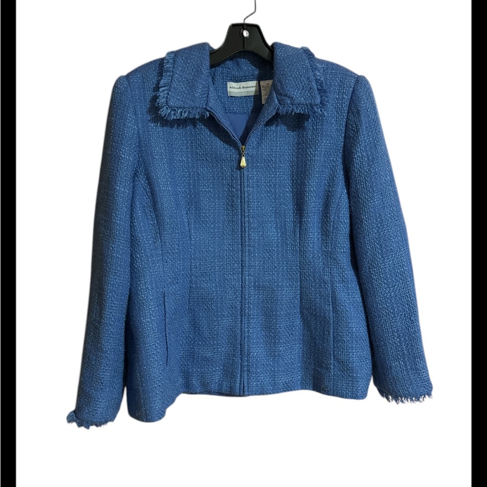 ALFRED DUNNER PETITE SIZE 16P Blue Textured Women's Jacket